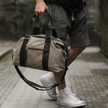 Casual Canvas Leather Travel Bag